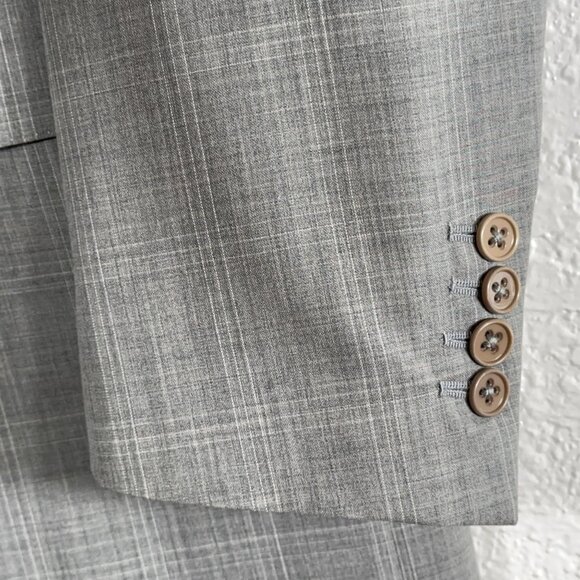 Ralph Lauren Purple Label Douglas 603 Grey Check Wool/Cashmere Blazer Men's 42L - Picture 6 of 11